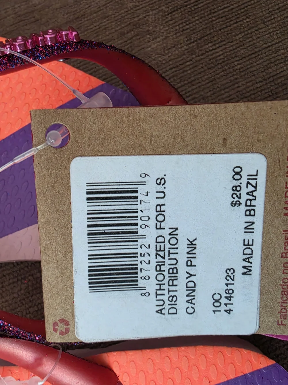 Havaianas Striped Flip Flops in Pink, Purple & Orange